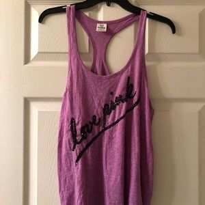 Pink Sequined Tank Top